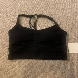 NWT Lululemon Free To Be Long Line bra sz 10 blk